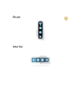 Samsung Galaxy S10 5G Kamera Lensi Full Beyaz Kamera lensi sade lens kamera camı kamera merceği