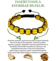 Üretici Sertifikalı Küp Kesim Şeffaf Doğal Damla Kehribar Bileklik (Çok Renkli)