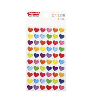 Bigpoint Sticker Rengarenk Kalpler x 15 Adet (Renksiz)