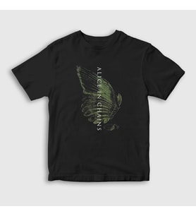 Presmono Unisex Çocuk Siyah Wings Alice In Chains T-Shirt 8322tt