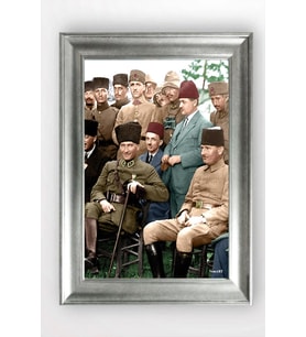 Gümüş Çerçeveli Atatürk Tablo cv640