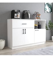 Tanmob MTD0401 İnci 128 cm Kapaklı Çekmeceli Alt Mutfak Dolabı Beyaz