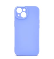 iPhone 15 Uyumlu Düz Renk Esnek Yumuşak Silikon Kılıf  Rubber Açık Mor