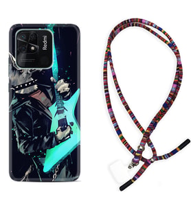 Xiaomi Poco X3 Pro M4 Pro X4 Pro C40 10C Kılıf Boyun Asklı Rasta Silikon Dog Guitar 1789