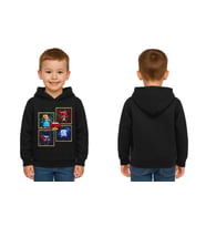 Unisex  Baskılı brawl stars Çocuk Swaetshirt Kapüşonlu 3 İplik Şardonlu (Siyah)