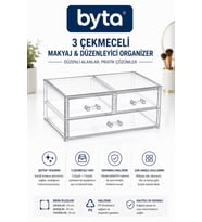 Çekmeceli Şeffaf Çok Amaçlı Makyaj ve Takı Düzenleyici