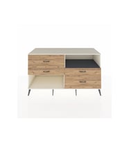 Kronos Konsol Tek Raflı 4 Çekmeceli  176x59x99 Aytaşı-Antrasit/Çam