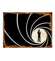 Ahşap Tablo Retro 007 James Bond