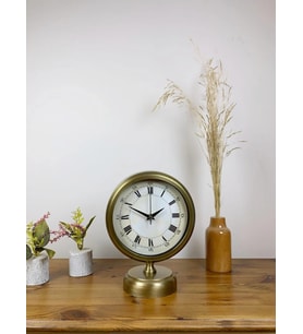 Pilelistore  Eskitme Metal Anka Masa Saati 25×20 cm