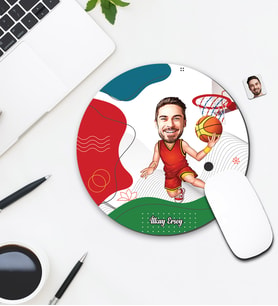 Kişiye Özel Karikatür Baketbolcu Tasarımlı Mouse Pad 091
