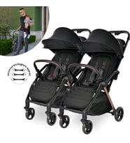 Lorelli Loret Otomatik Katlanan Kabin Boy & İkiz Bebek Arabası - Black (Standart)