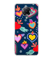 PrintiFy Xiaomi Poco F2 Pro ile Uyumlu 1mm Slim Fit Retro Renkler 3 Baskılı Şeffaf  Kılıf