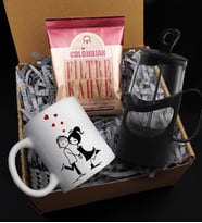 Sevgililer Günü Özel Aşk Kupa & French Press & Taze Filtre Kahve Hediye Seti (Model 1)
