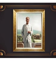 Altın Varaklı Çerçeveli Paspartulu Atatürk Tablo z4825 (Gold)
