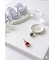 925 Ayar Gümüş Zirkon Taşlı Yuvarlak Halo Tasarım Kadın Kolye Ucu.rose.gold.rodaj