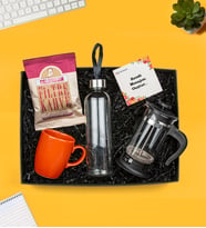 Sevgililer Gününe Özel French Press, Cam Matara, Kupa ve Filtre Kahve Hediye Seti, Sevgililer Günü Hediyesi, Kurumsal Hediyeler