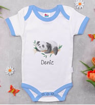 BK Kids Kişiye Özel Mavi Bebek Body Zıbın - Model 158