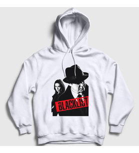 Presmono Unisex Beyaz Team The Blacklist Kapüşonlu Sweatshirt 183901tt