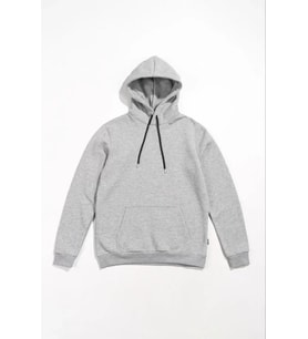 pilelistore- Erkek Uzun Kol Kapşonlu Basic Sweatshirt Hoodie - Gri