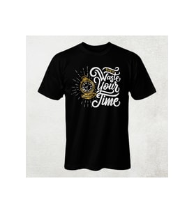 Don't Waste Your Time Unisex Yarım Kollu Bisiklet Yaka %100 Pamuk Oversize T-shirt