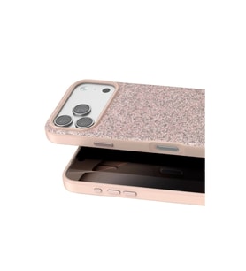 Onegif  İphone 17 Pro Max Bright Simli Kapak - Pembe