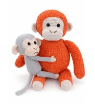 Maymun Punch ve Muzip Amigurumi Organik Oyuncak