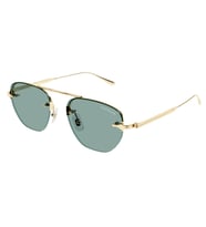 Mont Blanc MB0404S 003 52 Unisex Güneş Gözlüğü (Altın)