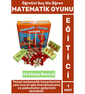 Eğitici Temel Matematik Bilgisi El-Göz Koordinasyonu Algı Psikomotor Gelişimi Çocuk MATEMATİK OYUNU