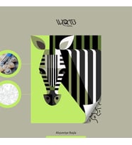 Modern Zebra Sayılarla Boyama Seti 30x40 cm (Tuvale Gerili)