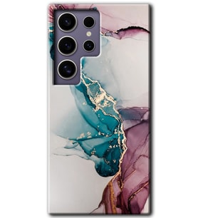 Galaxy S24 Ultra Kılıf HD Desen Baskılı Kılıf - Liquid Mermer