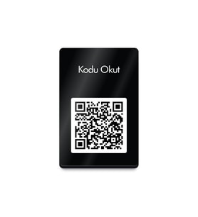 MEO 3'lü Paket - Kodu Okut Paneli - QR Kodlu Düz Pleksi Masaüstü Panel