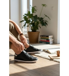 Enoch Erkek Günlük Spor Ayakkabı Düz Tabanlı Sneaker Perfore Delikli Klasik Court Modeli