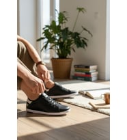 Enoch Erkek Günlük Spor Ayakkabı Düz Tabanlı Sneaker Perfore Delikli Klasik Court Modeli