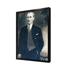 Takım Elbiseli Atatürk Çerçeveli Mdf Tablo
