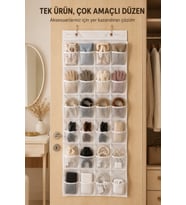 Çok Amaçlı Kapı Arkası Organizer, Ayakkabı ve Aksesuar Düzenleyici