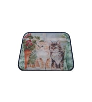 Elekli Desenli Kedi Tuvalet Önü Paspası 60 x 45 cm, şık ve kullanışlı tasarım