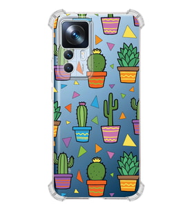 PrintiFy Xiaomi Mi 12T Uyumlu Water Color 4 Baskılı Şeffaf Köşe Korumalı Antişok Kılıf