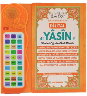 Sesli Yasini Şerif Ögreten Cihaz Sesli Yasin Kitaplı Turuncu
