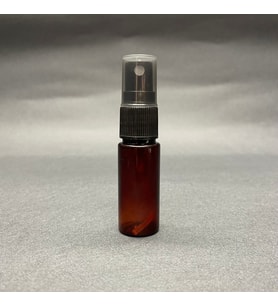 15 cc Kahverengi Silindir Pet Şişe - Siyah Spreyli - 15 ml Amber Plastik Şişe  x 10 Adet