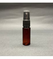 15 cc Kahverengi Silindir Pet Şişe - Siyah Spreyli - 15 ml Amber Plastik Şişe  x 10 Adet