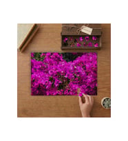 Begonvil Çiçekleri Tasarımı 240 parça Ahşap Puzzle Ahşap Kutuda MP07095