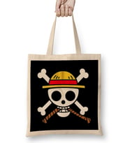 One Piece Logo 01 Bez Çanta Uzun Saplı
