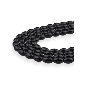 8X12 MM Siyah Arpa Akik Taşı Dizi