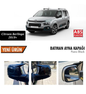 Citroen Berlingo Yarasa Ayna Kapağı Batman Parlak Siyah Piano Black
