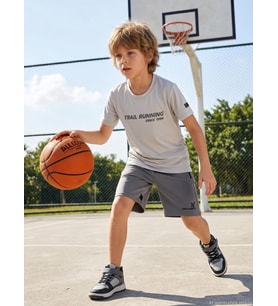 Civil Boys Reflektör Baskılı Kolsuz 6-9 Yaş Tişört - Koyu Taş Rengi