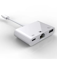 İPhone/İPad 3İN1 Ethernet RJ45 Ve Usb Kamera Adaptörü NK107-(5775) - HUOBPS4703-3983
