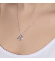 Ucarticaret S-warovski Taşlı Gümüş Melek Bayan Kolye