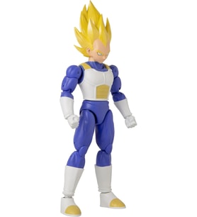 Bandai 16 Cm Dragon Ball Super Saiyan Vegeta Poz Verilebilir Figür, Dragon Stars Serisi (Krem)