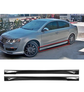 Vw Passat B6 Yan Marşpiyel Seti Plastik 2 Adet Mat Siyah 2005 2006 2007 2008 2009 2010 karlık+ek+bodykit