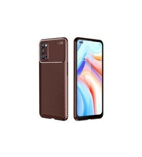 Oppo Reno 4 Uyumlu Kılıf Zore Negro Silikon Kapak (Kahverengi)